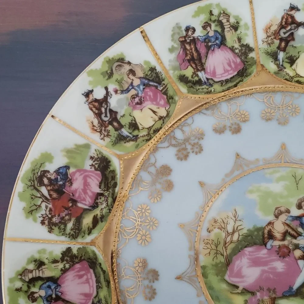 Vintage Arnart Fragonard Royal Vienna Love Story Courting Couple Dinner …